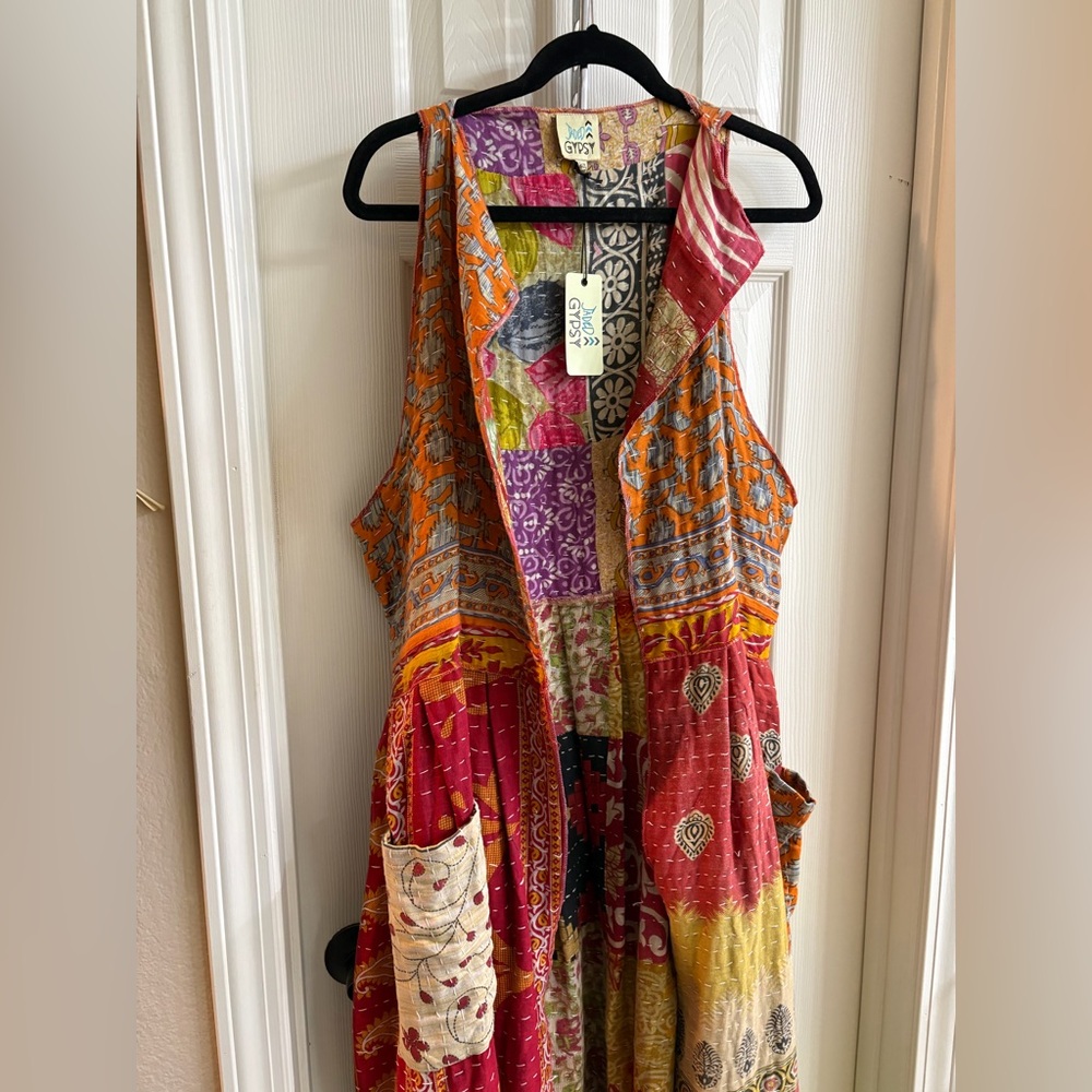Colorful Patchwork Midi Dress